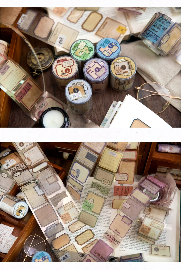 2m Decorative Washi Tape Roll for Scrapbooking, Stickers & Label Markers, Adhesive DIY Journal Tape for Diary Album & Crafts, Handmade Decorative Masking Tape for Junk Journal and Art Projects 4