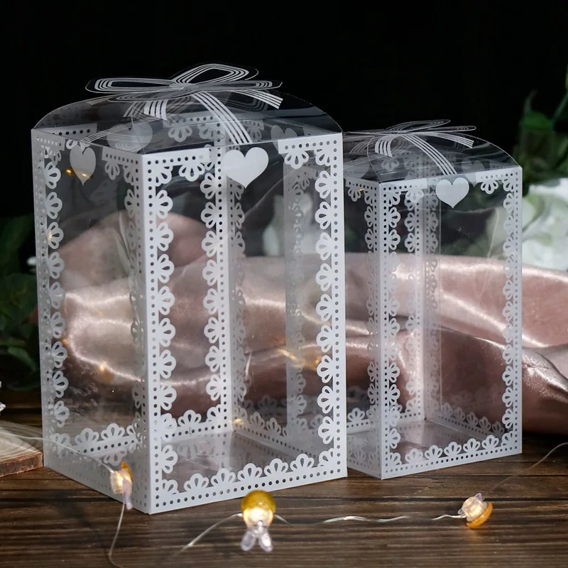 10pcs Transparent PVC Packing Boxes for Birthday, Wedding, Valentine, and Party Favors, Chocolate Cake Packaging Gift Boxes for Desserts, Birthday Party Supplies and Gift Presentation 3