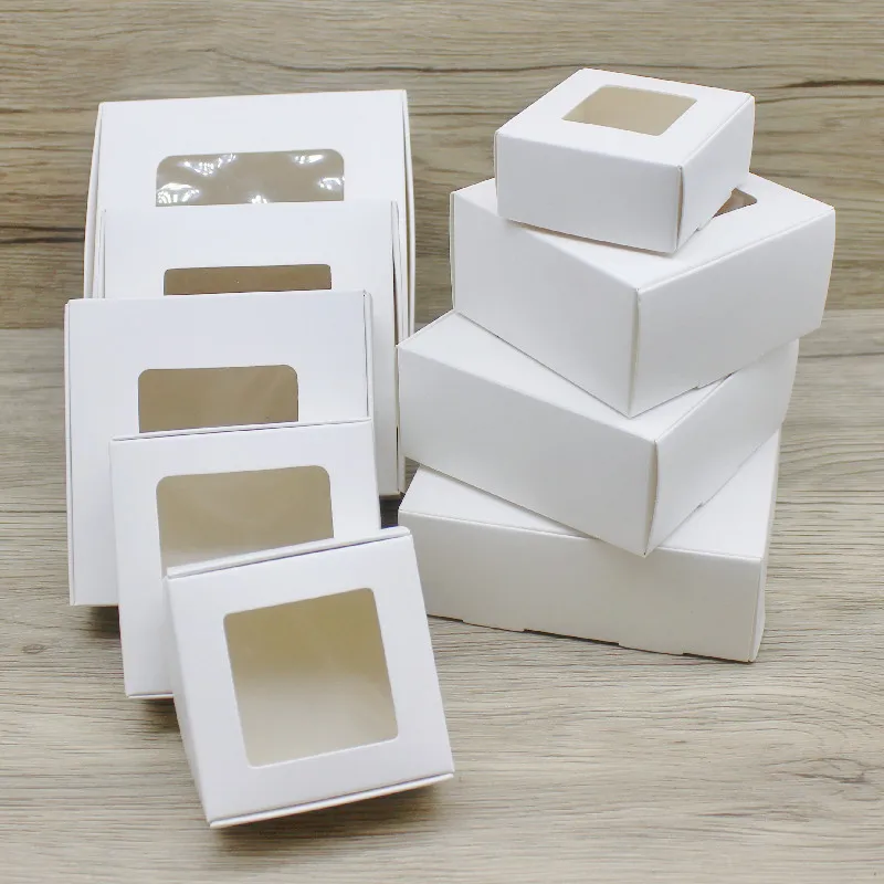 10pcs Multi-Size Square Paper Boxes in White, Kraft, and White Marble, Candy and Gift Packaging Boxes for Party, Wedding, Birthday, Christmas Favors 10pcs Multi-Size Square Paper Boxes in White, Kraft, and White Marble, Candy and Gift Packaging Boxes for Party, Wedding, Birthday, Christmas Favors