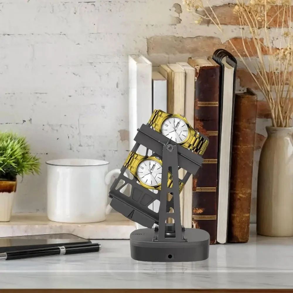 Automatic Watch Winder Self-Winding Device for Mechanical Watches, Dual Swing Modes with Silent Operation, USB and Plug-In Charging Options, Compact 18x12x8cm Watch Rotation Box 1