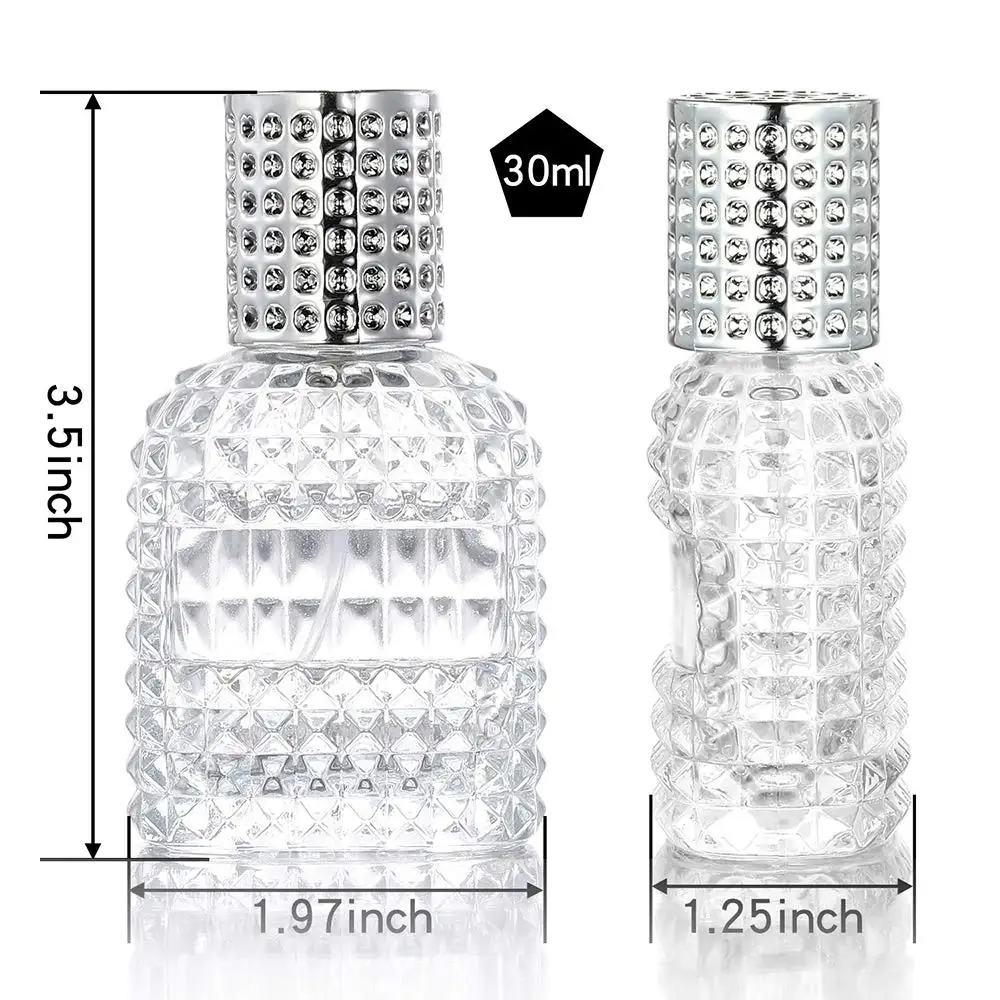 30ml 50ml Pineapple-Shaped Glass Perfume Bottle with Spray | Portable Refillable Atomizer Container for Travel, Essential Oil, Fragrance Storage, DIY Aromatherapy, Party, Wedding, Home Decor, 1 or 3 Pack 4