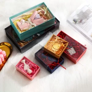 5PC Transparent Slide Drawer Box for Mini Crafts, Jewelry, Watches, Perfume or Small Gifts, Reusable Display Organizer, Party Favors, Wedding Gift Containers, Bulk Packaging for Business or Personal Use