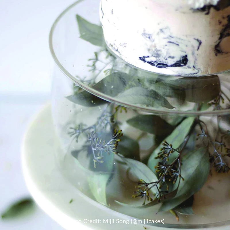 Acrylic Cake Display Board Round Cake Edge Smoother Tray, Clear DIY Refillable Cake Base Stand for Wedding, Birthday, Party, and Dessert Decoration Tools 7