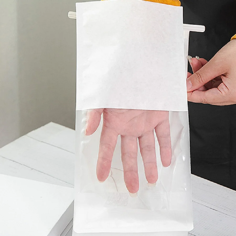 10 Pack Kraft Paper Bread Bags with Transparent Window – Oil-Resistant Toast, Cookie, and Breakfast Packaging Pouches for Party Food and Homemade Baked Goods - 图片 5