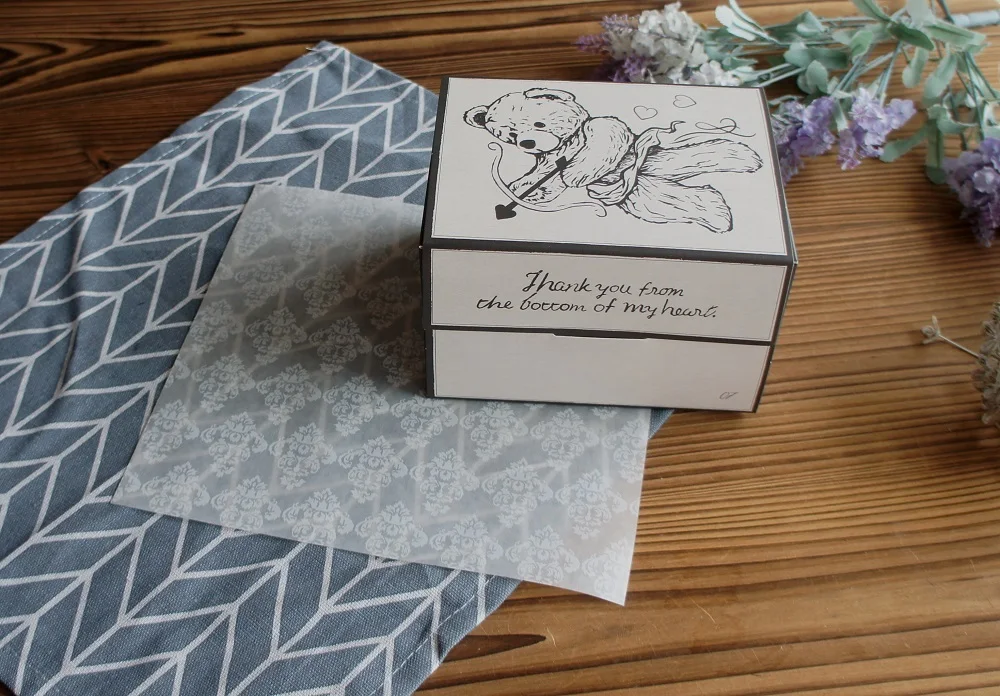 10 Pcs Blue Dog Bear Doll Paper Boxes 15.5×10×12cm for Wedding Birthday Valentine’s Day Chocolate Cookies Candy Macaron Packaging Food Safe Kraft Paper Gift Boxes - 图片 9