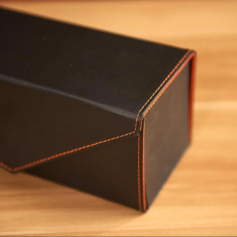 1PC Red Wine Leather Gift Box – Vintage PU Folding Presentation Box, Portable Empty Wine Case for 750ml Bottle, Elegant Retro Packing Display for Gifting & Storage 2