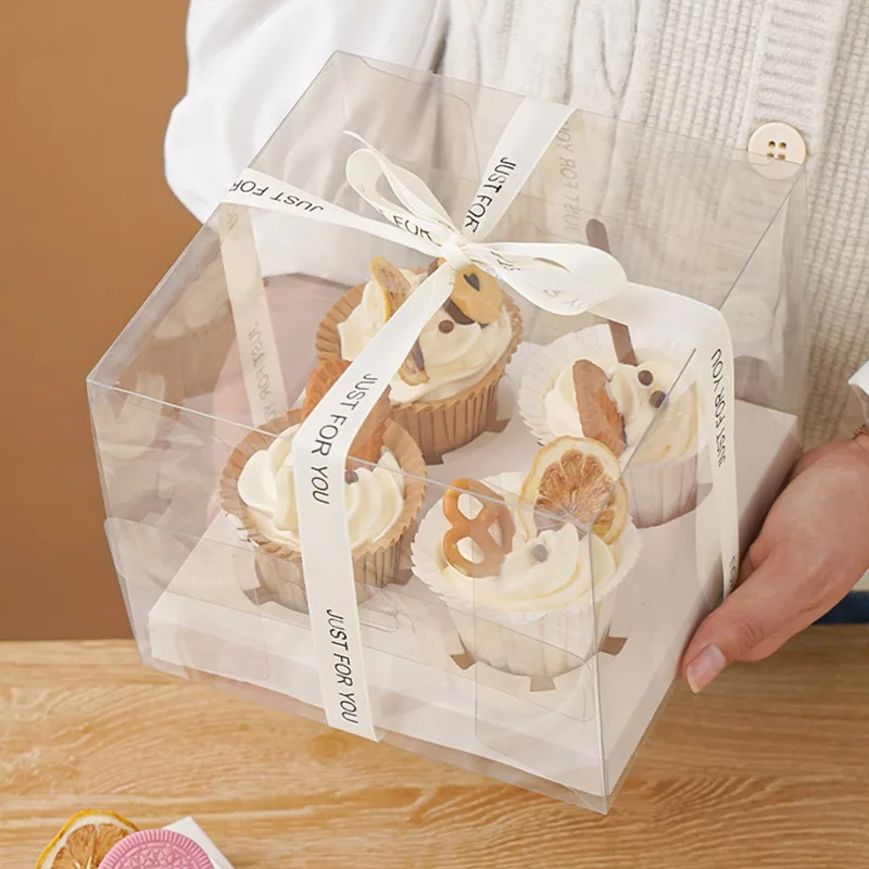 Transparent Cake Packing Boxes with Handle, High-Capacity Clear Cupcake Pastry Gift Wrapping Boxes, Portable Birthday Wedding Baby Shower Cake Boxes for Dessert, Cookies, Chocolate and Bakery Packaging 10