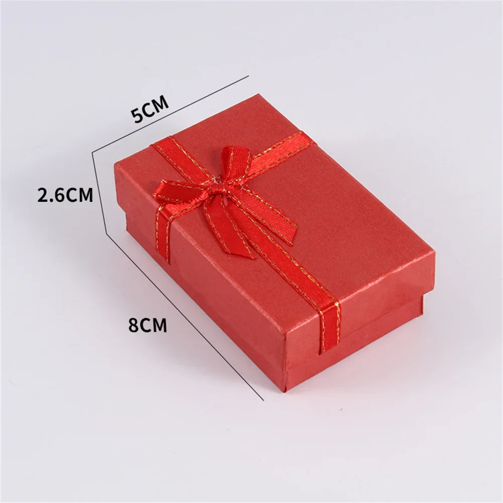 Bowknot Jewelry Packaging Box for Wedding Engagement, Elegant Paper Cardboard Gift Case for Ring Earrings Necklace Bracelet, Small Bow Shape Jewelry Storage Organizer Box for Romantic Gift Wrapping - 图片 10
