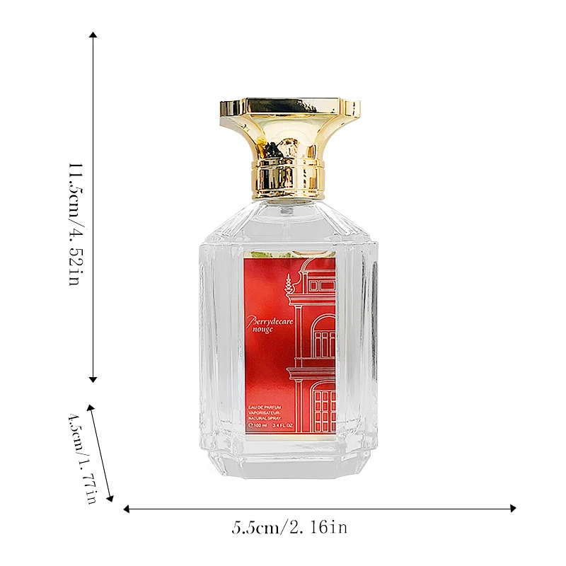 100ml Glass Perfume Bottle with Elegant Gift Box, Refillable Spray Atomizer for Women’s Bacc R.oug 540 Inspired Fragrance, Oriental Woody Saffron Container, Travel Cosmetic Bottle, DIY Fragrance Sub-Bottle - 图片 6