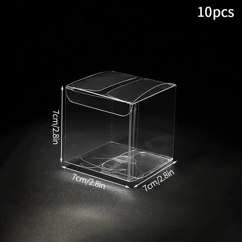 Clear Cake Box Transparent Gift Organizer, PVC and Paper Packaging for Birthday, Baby Shower, Wedding, DIY Baking, Party Desserts, Food-Safe Display Container, Black/Transparent - 图片 15