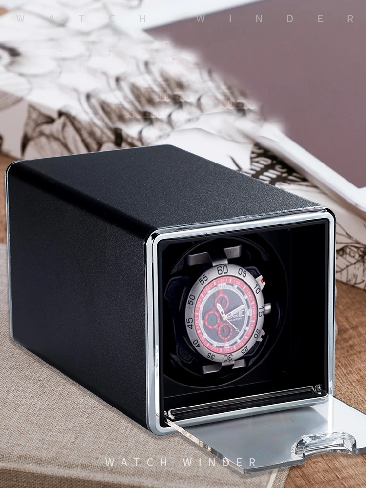 Luxury Automatic Watch Winder Box for Mechanical Watches with USB and Battery Option, Metal and Leather Construction, Adjustable Rotation Modes, Silent Operation, LED Display, Ideal Watch Storage Organizer 1