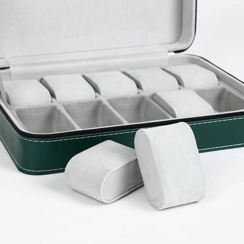 Premium Multifunctional Watch & Bracelet Organizer Suitcase with Zipper, 2/4/6/8/10/12 Slots Portable Travel Case for Men & Women, Soft Velvet Interior, Secure Leatherette Exterior, Display and Storage Box, Stylish Luxury Watch Holder