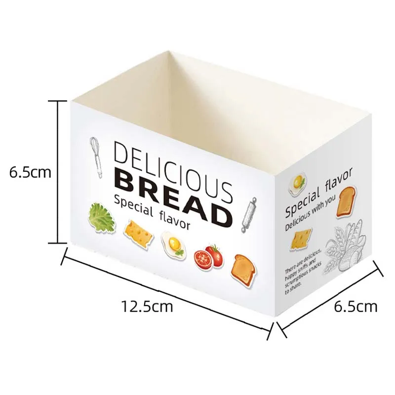 50pcs Disposable Food Packaging Boxes, Paper Sandwich, Toast, Burger, Cake Takeaway Containers, Wrapping Boxes for Breakfast, Lunch, Party, Wedding, Birthday, Anniversary, Restaurant, Bakery Use 1