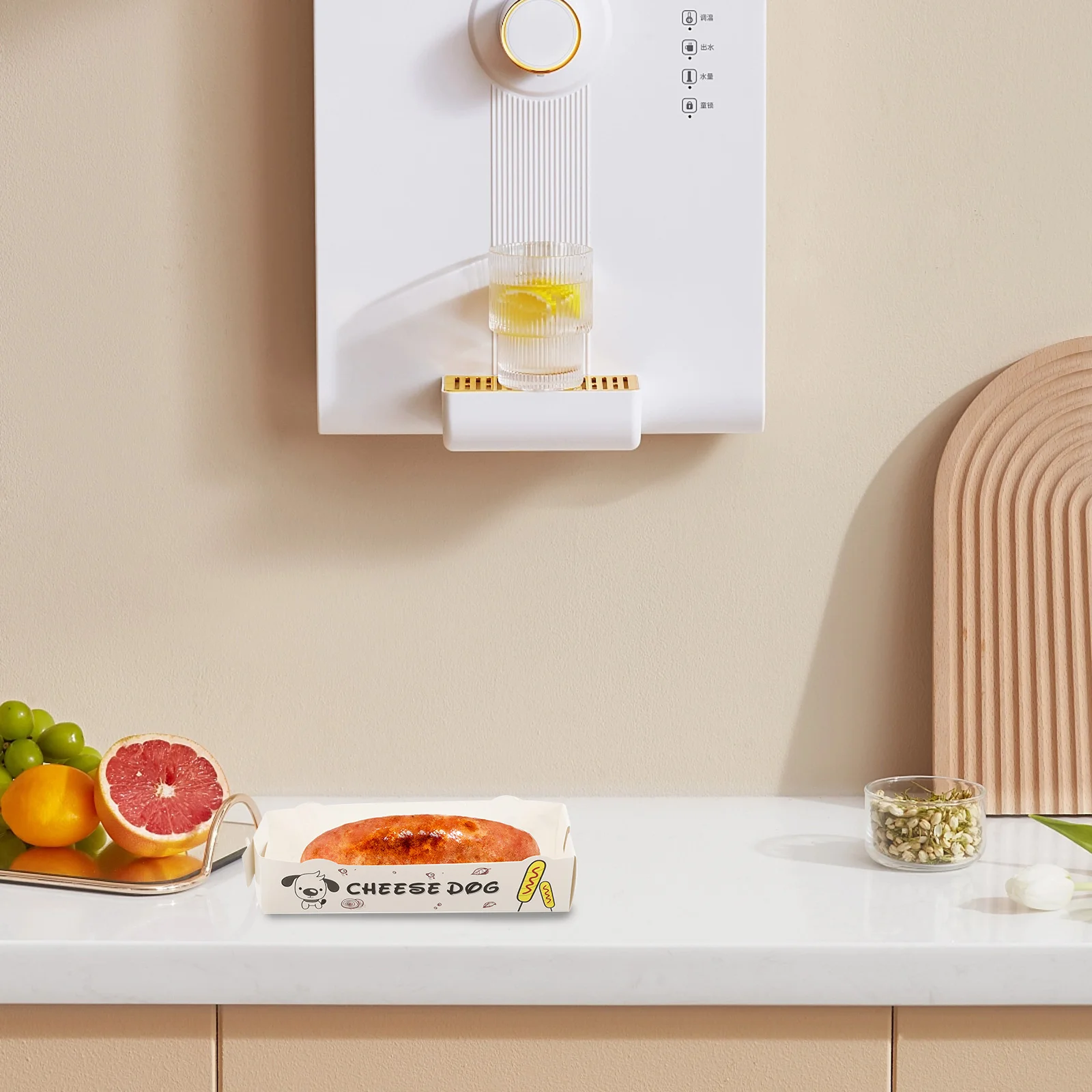 100PCS Hot Dog Paper Boxes Takeaway Disposable Lunch Trays – Kraft Cardboard Containers for Snacks, Sausage, Sandwich, Cookies, Bread, Desserts, Wedding Treats and Party Catering Supplies 1