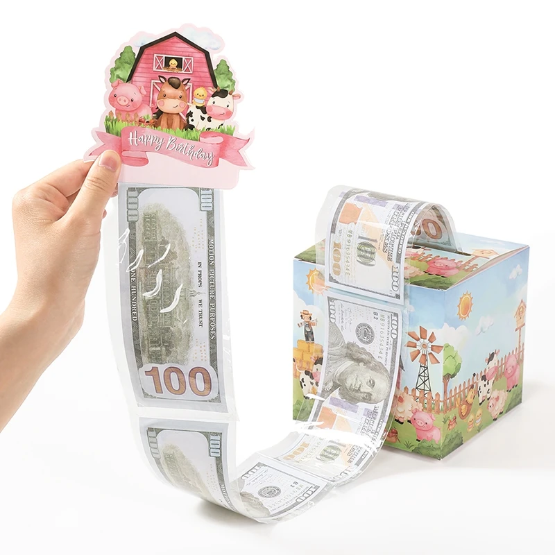 Birthday Money Gift Boxes with Pull-Out Happy Birthday Card, Fun Cash Surprise Packaging for Kids and Adults, Creative Party Favor Box for Birthday Celebrations, Durable and Reusable Paper Boxes 44