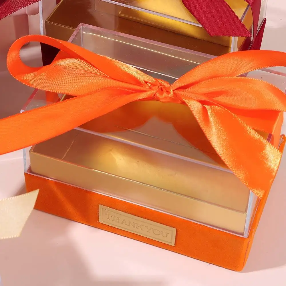 Clear Acrylic Gift Box with Elegant Bow – Transparent Luxury Packaging for Birthday Parties, Weddings, Valentine’s Day, and Special Occasions, Ideal for Presenting Hand Gifts and Keepsakes 2