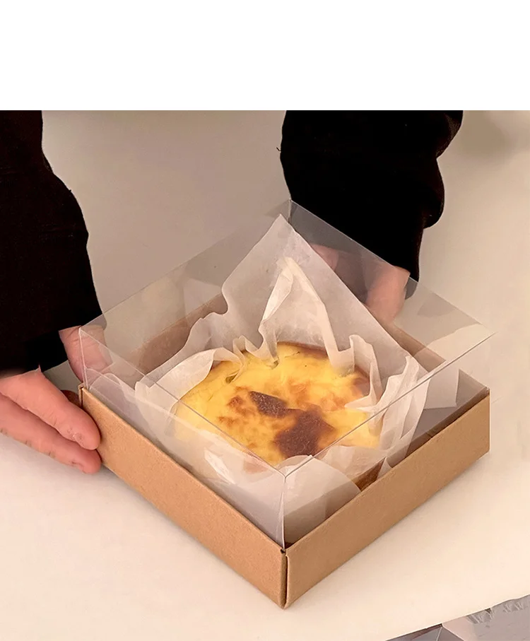 Transparent Cake Packaging Box 🎂 – 4 & 6 Inch Sturdy, Lightweight, Korean Style DIY Chiffon & Light Cheese Cake Box for Bakery & Kitchen Use 3