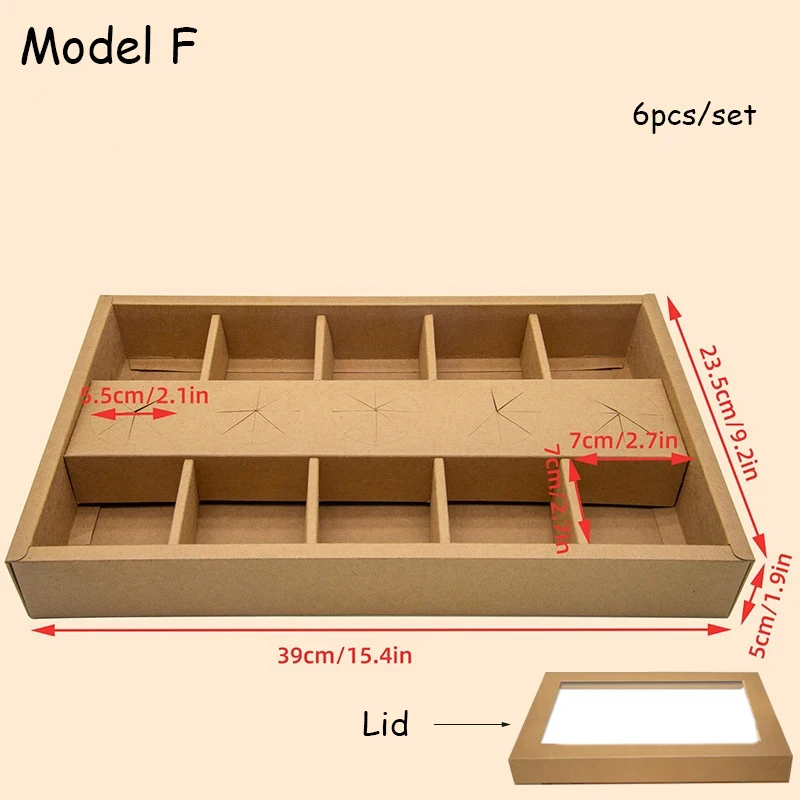 Large Capacity Disposable Packaging Boxes for Cakes, Desserts, Fruits, Picnic Treats, Outdoor Gatherings, Spring Outing, Hotels, Afternoon Tea, Lattice Design Cardboard Containers with Lid, Food-Grade Corrugated Paper, Multi-Size Options - 图片 22
