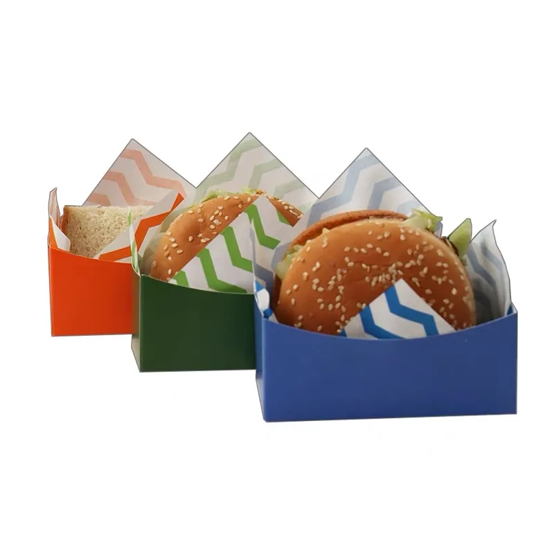 50pcs Creative Paper Boxes for Sandwiches, Toast, Egg Burn, Hot Dogs, Burgers, and DIY Baking, Disposable Party and Internet-Style Food Packaging 1