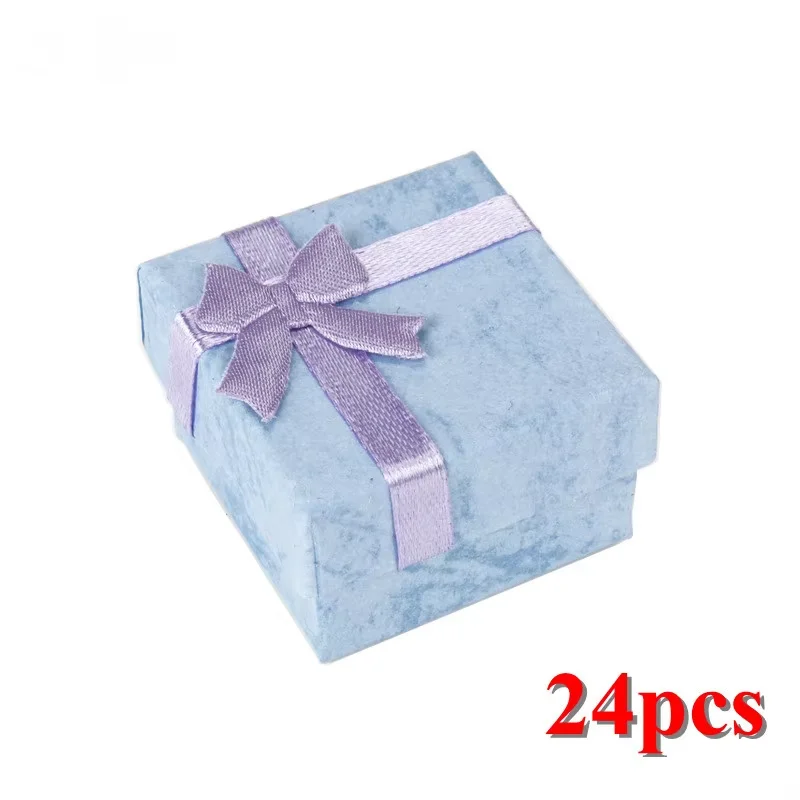 24Pcs/Lot Ring Jewelry Organizer Packaging Boxes, Paper Gift Case for Rings Earrings Studs, Small Jewelry Display Storage Containers for Shops and Gift Wrapping - 图片 9