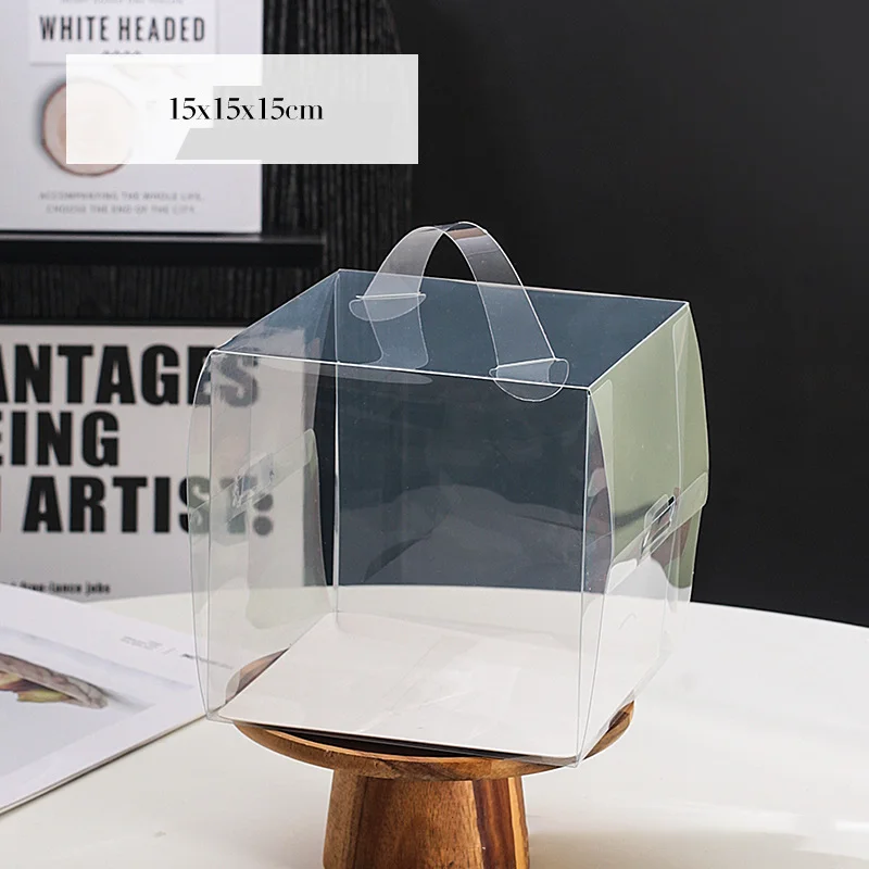 50pcs Transparent Cake Boxes with Handles, Plastic Cupcake and Chocolate Gift Boxes, Mini Sweet Packaging Supplies for Wedding Favors, Desserts, Pastries, Birthday and Event Gifts 3