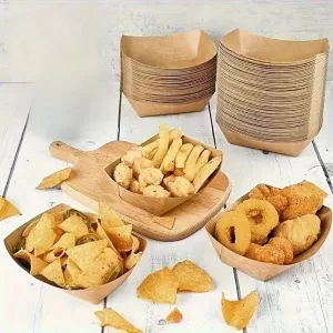 20/50/100 Pack Disposable Food Trays for Parties Festivals Birthday Events Catering Use, Waterproof and Oil-Resistant Snack Boxes Ideal for Hot Dogs Fries Snacks Serving