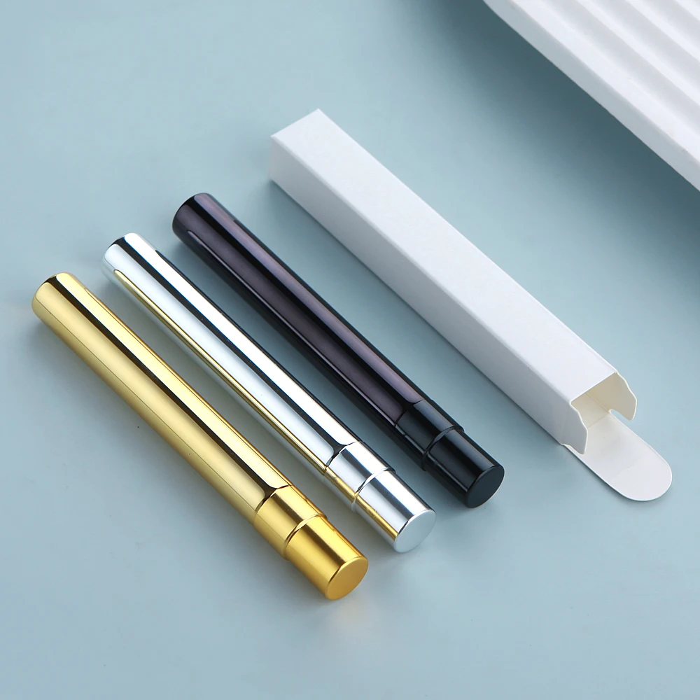 50pcs/Lot Electroplated Glass Perfume Bottles with Square Package Box, Refillable Atomizer Spray Parfum, Custom LOGO Printing Available with Frosted, UV Plating, Hot Stamping, Labeling for Cosmetic and Travel Use 10