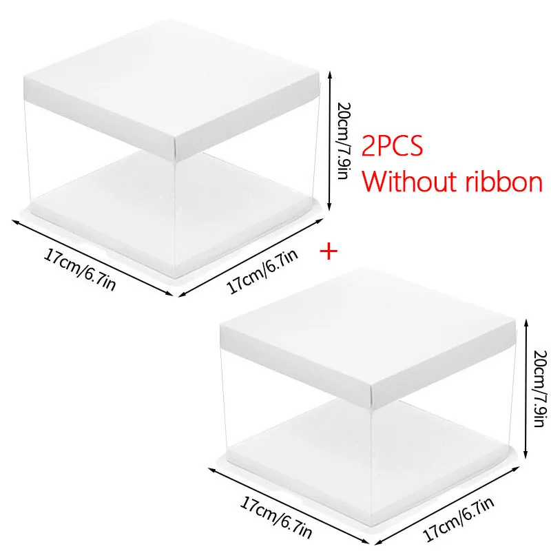 Transparent Gift Box Clear Plastic Cake Box Candy Storage Container, Dessert Present Organizer for Wedding, Birthday, Party, Food-Safe Display, DIY Baking, Transparent/Black - 图片 26