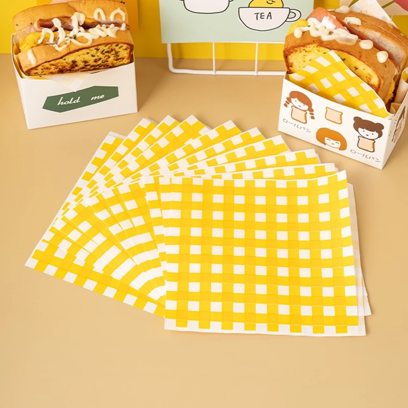 10 Sets Cardboard Sandwich & Burger Packaging Boxes, Toast and Bread Paper Trays, Disposable Food Containers for Cakes, Bakery Items, Takeout, Wedding Party, Catering, Gift, Snacks - 图片 4