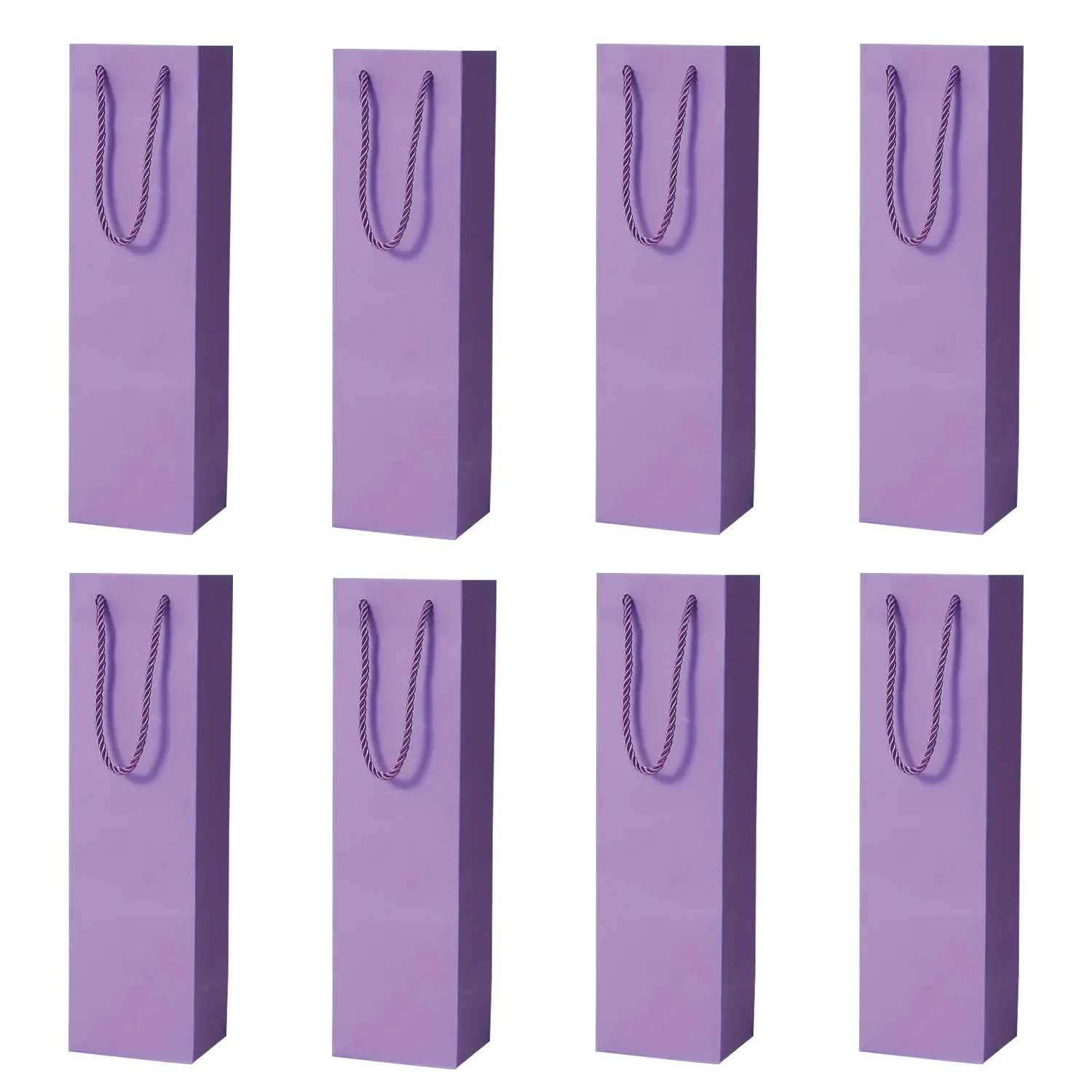 7/8 PCS Solid Color Thickened Wine Bags, Elegant Reusable Cardboard Tote Gift Bags for Weddings, Parties, and Birthdays – Eco-Friendly Wine Packaging, Durable & Stylish Gift Bags for Bottled Drinks - 图片 5