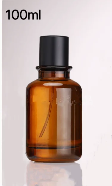 10pcs 30ml 50ml 100ml Brown Glass Perfume Spray Bottles with Wooden Cap | Empty Atomizer Refillable Crimp Neck Containers | Elegant Bayonet Design Reusable Fragrance Bottles for DIY Perfume & Travel Use - 图片 9