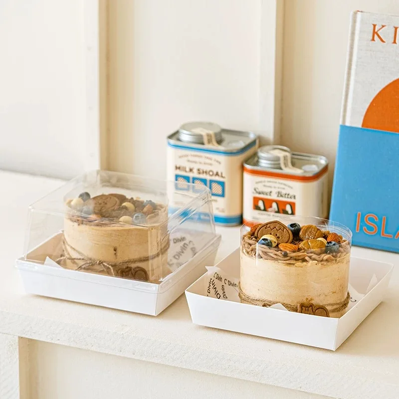 Enhanced Transparent Cake Box – 4 & 5 Inch Multi-Layer Mousse and Pastry Packaging Container, Clear Dessert Holder for Baking, Tiramisu, Cupcakes, and Elegant Bakery Takeaway - 图片 5