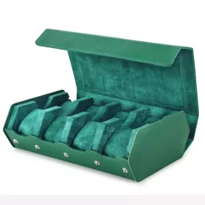 Travel Watch Organizer | Premium Genuine Leather Watch Travel Case 6/8 Slot Roll Organizer Storage Box for Men & Women, Portable Vintage Style Watch Display Holder with Soft Lining, Compact Luxury Watch Roll Bag for Travel and Collection