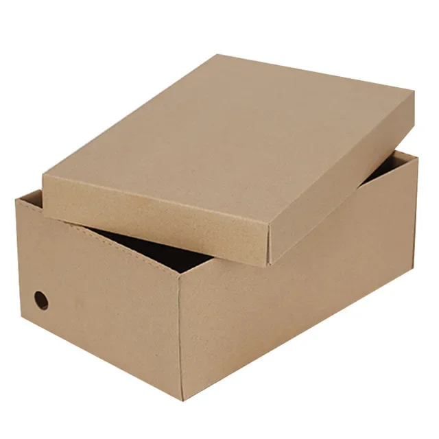 1Pc Shoes Storage Box Gift Box – Kraft Paper Packaging for Men’s and Women’s Shoes, Eco-Friendly Foldable Shoe Box, Durable Organizer for Sneakers, Heels, Boots, Professional Presentation - 图片 7