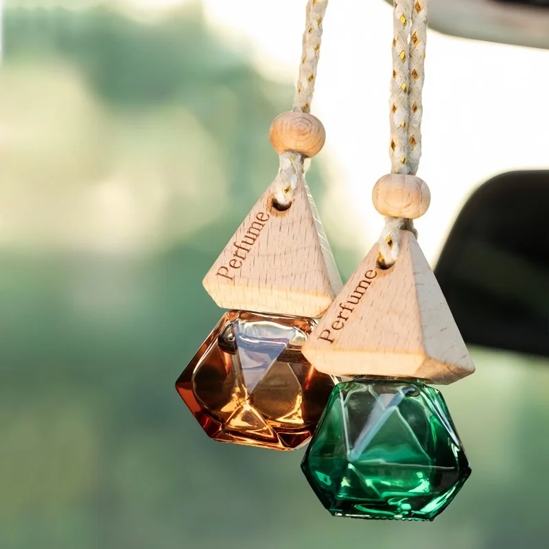 10PCS 8ML Matte Black Glass Car Diffuser Bottles, Refillable Essential Oil Pendant Containers, Empty Hanging Auto Air Freshener Bottles for Vehicle, Travel, Retail Display, and Custom Branding 7