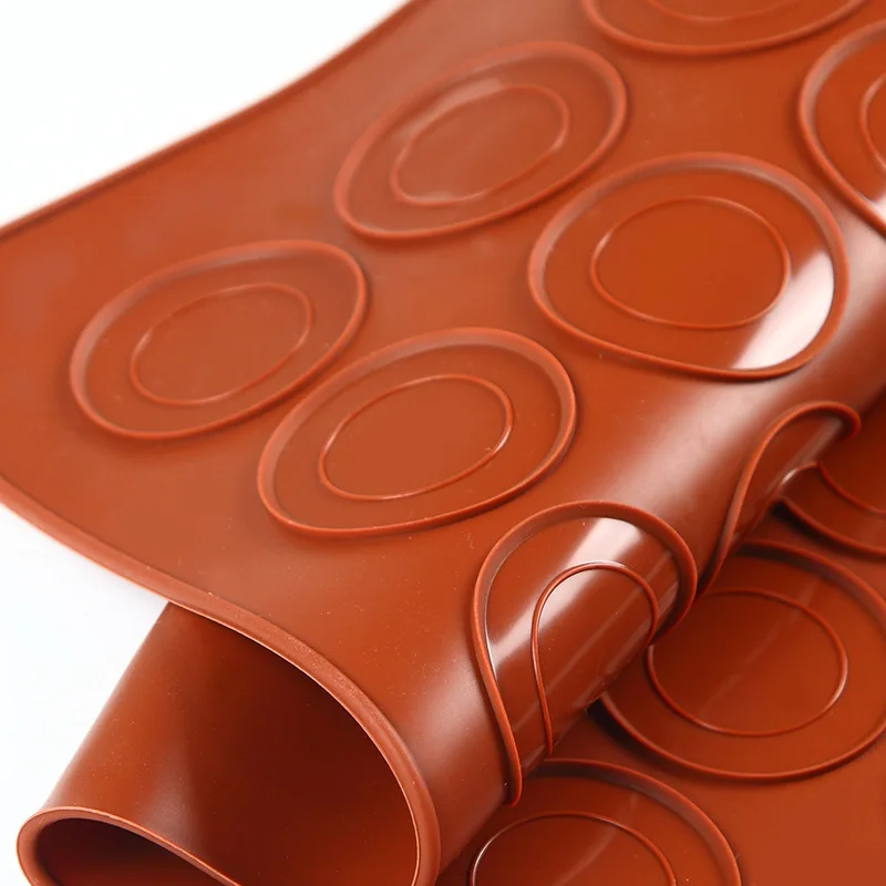 30-Cavity Non-Stick Silicone Macaron Baking Mat – Reusable DIY Pastry Mold Sheet, Oven-Safe Macaroon Cake Mold, Cookie & Dessert Bakeware for Home or Professional Baking - 图片 2