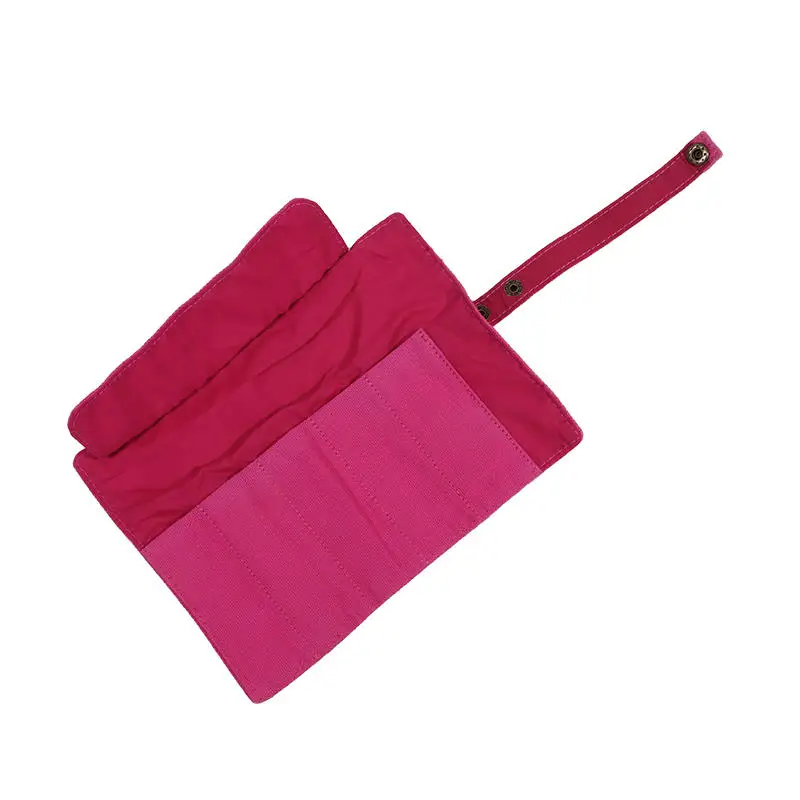 Premium Canvas Watch Band Roll Organizer with 5 Individual Slots, Portable Travel Storage Case for Smart Watches and Straps, Durable Anti-Slip Wristwatch Bag for Secure On-the-Go Protection 42