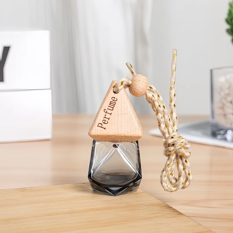 10PCS 8ML Matte Black Glass Car Diffuser Bottles, Refillable Essential Oil Pendant Containers, Empty Hanging Auto Air Freshener Bottles for Vehicle, Travel, Retail Display, and Custom Branding - 图片 16