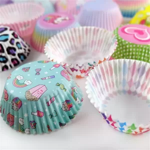100pcs Greaseproof Paper Cupcake Liners – Oil-Resistant Muffin Cups for Baking, Party Trays, Cakes, Desserts, Homemade Cupcakes, DIY Baking Tools, Modern Minimalist Style