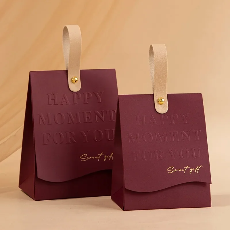 10Pcs Beige Paper Gift Bags, Small Wedding Favor and Souvenir Bags for Candy, Jewelry, Birthday Party, Guest Gifts, DIY Packaging, and Organizer for Home or Events - 图片 5