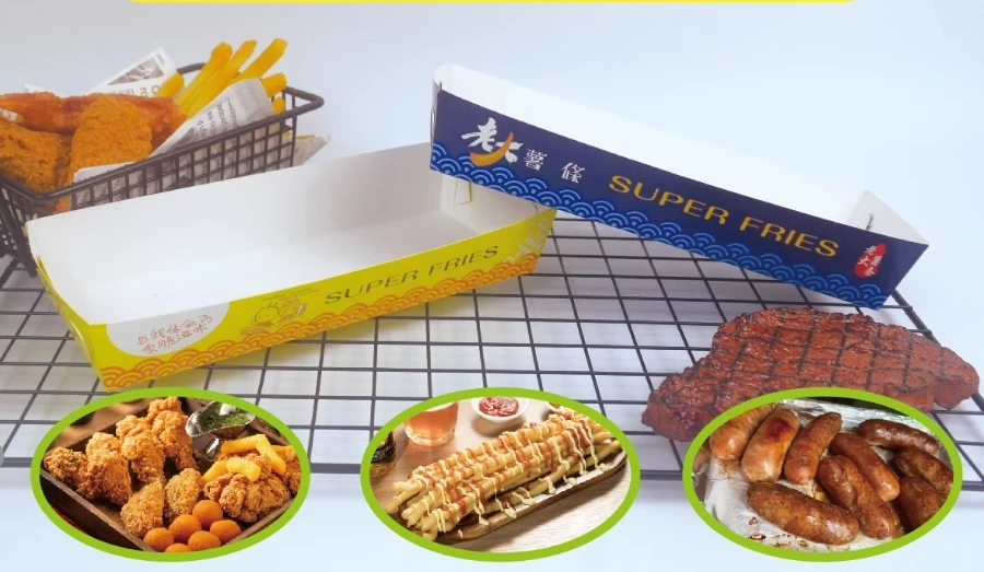 100pcs Extra-Long Kraft Paper French Fry Boxes, Disposable Chips Packaging Containers, Custom Food-Grade Paper Boxes for Takeout, Catering, Parties, and Fast Food - 图片 4