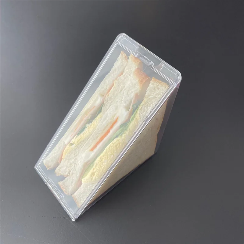High-Quality Triangle Sandwich Containers, Reusable Clear Plastic Lunch Boxes for Sandwiches, Snacks, Fruits, Portable, Washable, Leak-Proof Meal Storage, Compact Design, Factory Direct Supply 5