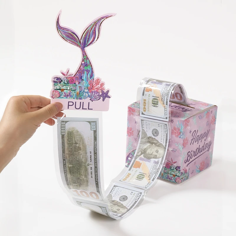 Birthday Money Gift Boxes with Pull-Out Happy Birthday Card, Fun Cash Surprise Packaging for Kids and Adults, Creative Party Favor Box for Birthday Celebrations, Durable and Reusable Paper Boxes 43