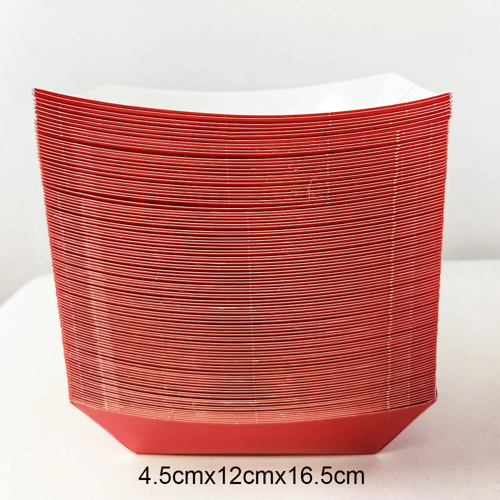 6/12/24PCS Disposable Paper Food Trays – Solid Color Snack Boats for Popcorn, Fries, Nachos, Burgers – Black/White/Blue/Yellow Party Serving Containers for Birthday, Baby Shower, Picnic, Carnival - 图片 21