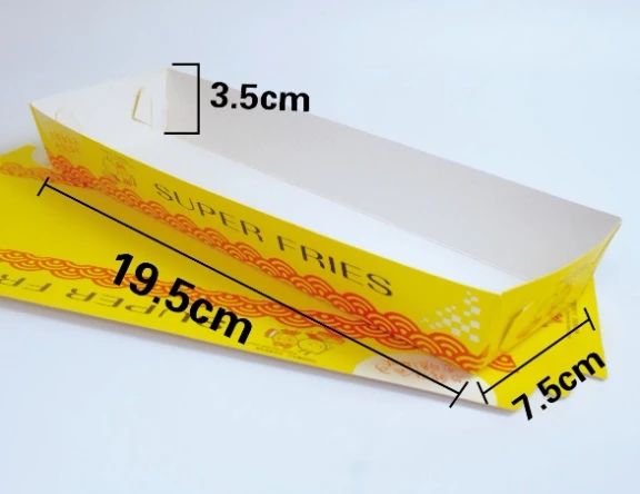 100pcs Extra-Long Kraft Paper French Fry Boxes, Disposable Chips Packaging Containers, Custom Food-Grade Paper Boxes for Takeout, Catering, Parties, and Fast Food - 图片 9