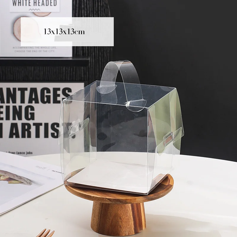 50pcs Transparent Cake Boxes with Handles, Plastic Cupcake and Chocolate Gift Boxes, Mini Sweet Packaging Supplies for Wedding Favors, Desserts, Pastries, Birthday and Event Gifts 14