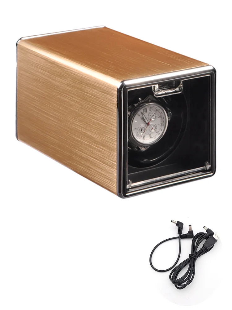 Luxury Automatic Watch Winder Box for Mechanical Watches with USB and Battery Option, Metal and Leather Construction, Adjustable Rotation Modes, Silent Operation, LED Display, Ideal Watch Storage Organizer - 图片 6