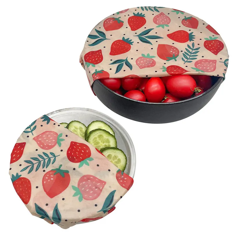 Reusable Beeswax Food Wraps for Fresh Food Storage, Organic Cotton Natural Eco-Friendly Food Packaging Paper for Cheese, Fruits, Vegetables, Bread, Sandwiches, Sustainable Kitchen Storage 10