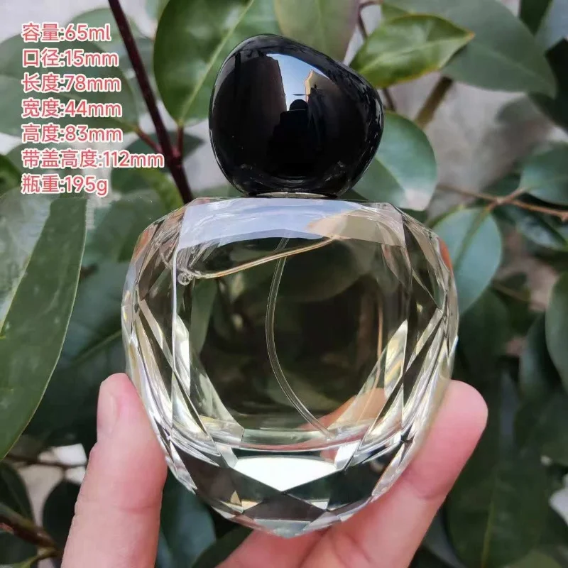 2/8PCS 65ML Refillable Perfume Atomizer Bottles, Polished Crystal Glass Heart-Shaped Design with Crimp Neck Bayonet Style, Luxury Empty Spray Containers for Fragrance, Travel, Display, Wholesale and Gifting