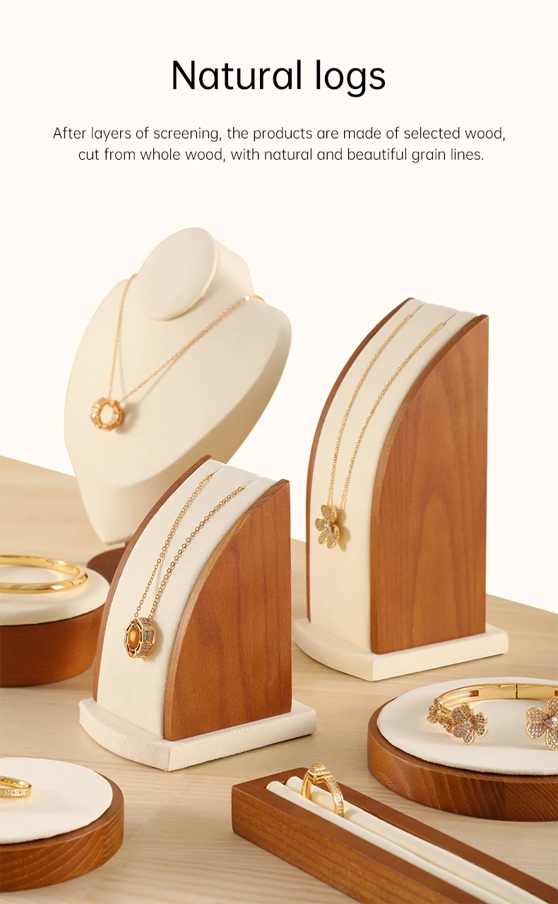 Ring Display Tray Wooden Ring Storage Stand with Microfiber Organizer | Jewelry Display Packaging Tray for Rings | Elegant Wooden Jewelry Holder Organizer for Retail Counter Showcase